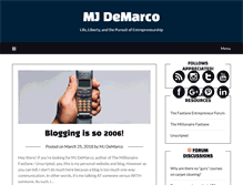 Tablet Screenshot of mjdemarco.com
